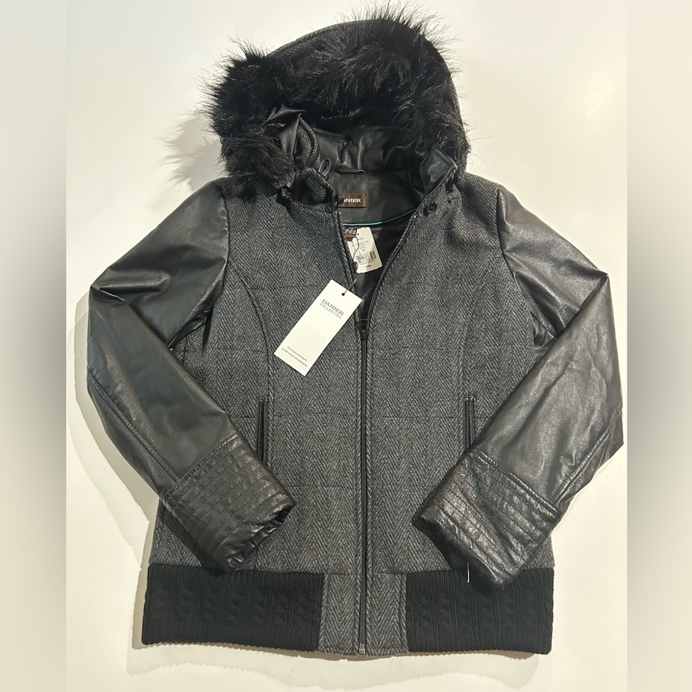 M Danier Leather Knit Hybrid Thinsulate Warm Fall/Winter Jacket